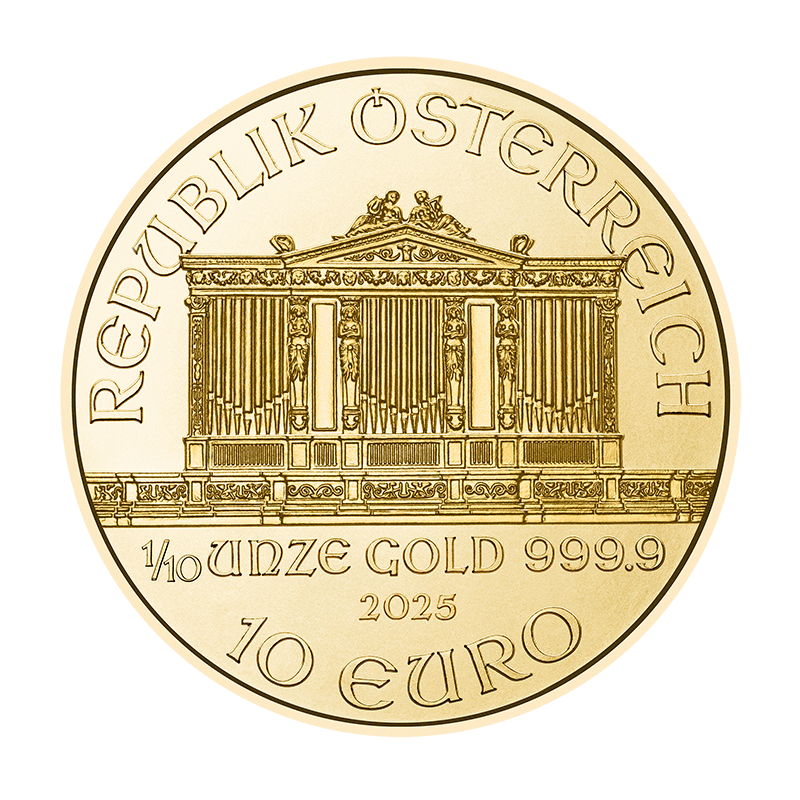 110-oz-vienna-philharmonic-2025-gold-coin (1) 1/10 унция (3.11 гр.) златна монета Виенска Филхармония - Image 1