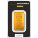 20 грама златно кюлче Argor-Heraeus холограмна защита Кinebar - Image 2